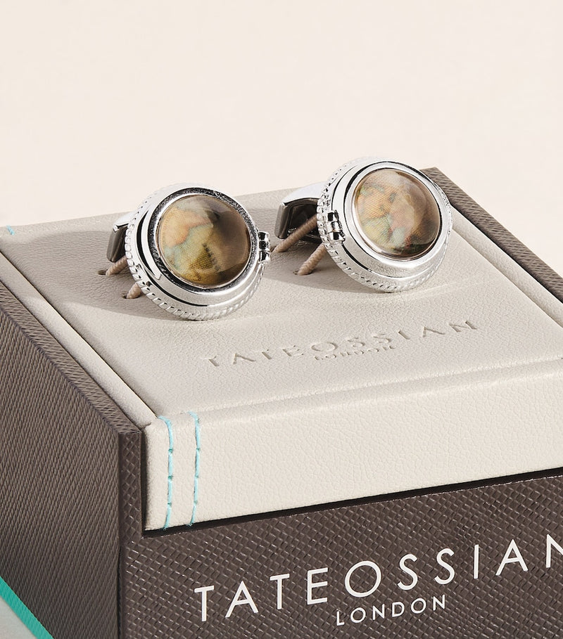 Tateossian vintage world porthole cufflinks (British brand)