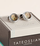 Tateossian vintage world porthole cufflinks (British brand)