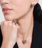 Boucheron rose gold diamond emerald leopard ring, UK version