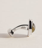 Tateossian rhodium-plated sterling silver Mobius cufflinks - British product