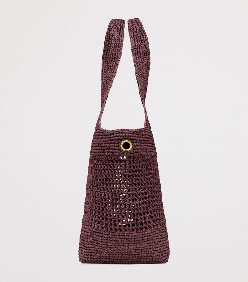 Saint Laurent Medium Icare Tote Bag raffia, imported from the UK