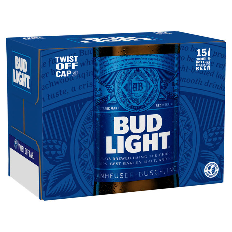 Bud Light Beer 15 x 300ml - McGrocer