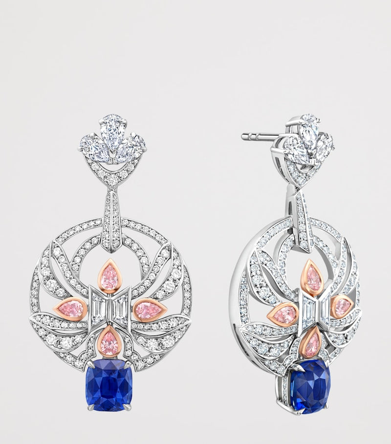 Boodles Palace Collection earrings in platinum and rose gold, UK version