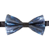SVNX navy print bow tie (British brand)