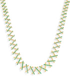 Suzanne Kalan emerald wishbone necklace 18kt gold (British brand)