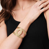 Superdrug Izabel London Metallic Twist Texture Wide Bracelet- Buy online at McGrocer