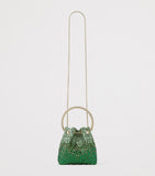Jimmy Choo Bon Bon embellished top-handle bag with crystal and chain, imported from the UK