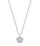Boodles mini white gold diamond blossom pendant necklace 46cm - British product