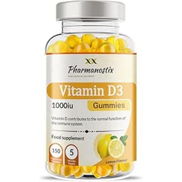Pharmanostix Vitamin D3 1000iu gummies 150 count - British product
