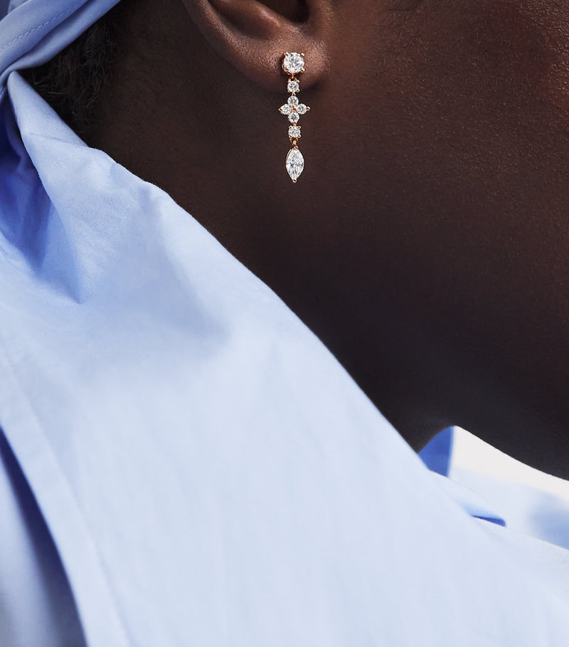 Anita Ko Vivi drop earrings in rose gold and diamonds (British brand)