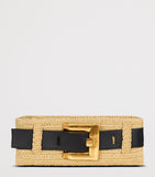 Balmain luxury faux raffia Anthem clutch bag, UK version