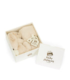 Jellycat bunny soother blanket with miniature bunny 34cm x 34cm, UK version