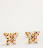 Suzanne Kalan mini butterfly stud earrings yellow gold diamond - British product