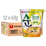 Nongshim Soon Veggie cup noodles 12 pack - British product