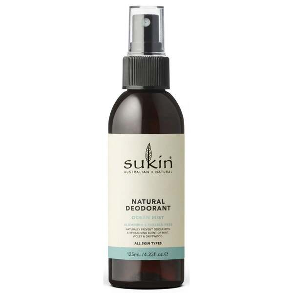Sukin natural deodorant Ocean Mist spray (British brand)