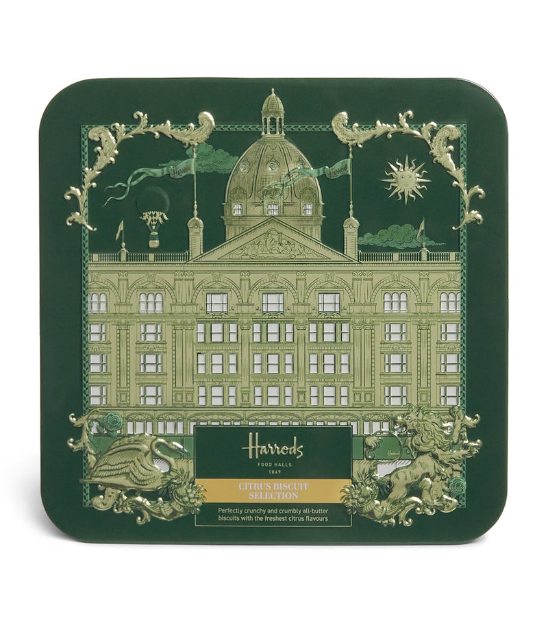 Harrods citrus biscuit selection tin 300g, UK version