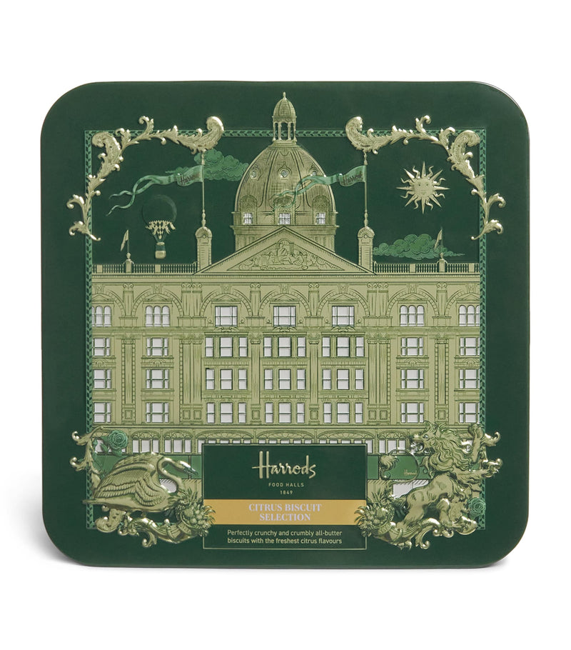 Harrods citrus biscuit selection tin 300g, UK version