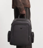 Emporio Armani faux leather backpack with padded straps, UK version