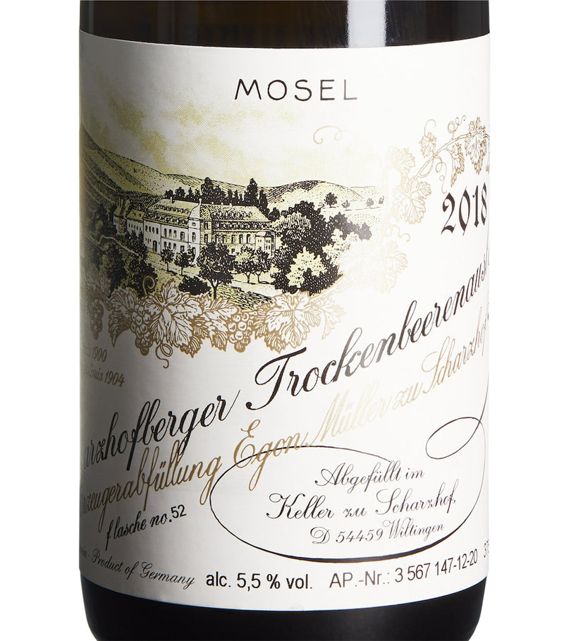Egon Muller Riesling Trockenbeerenauslese 2018 37.5cl - British product