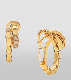 Bvlgari Serpenti Viper hoop earrings yellow gold diamonds, UK version