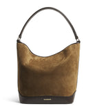 Sandro Paris suede-leather bucket bag 28cm, UK version