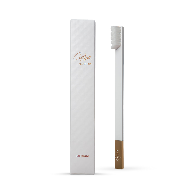 APRIORI toothbrush white gold medium (British brand)