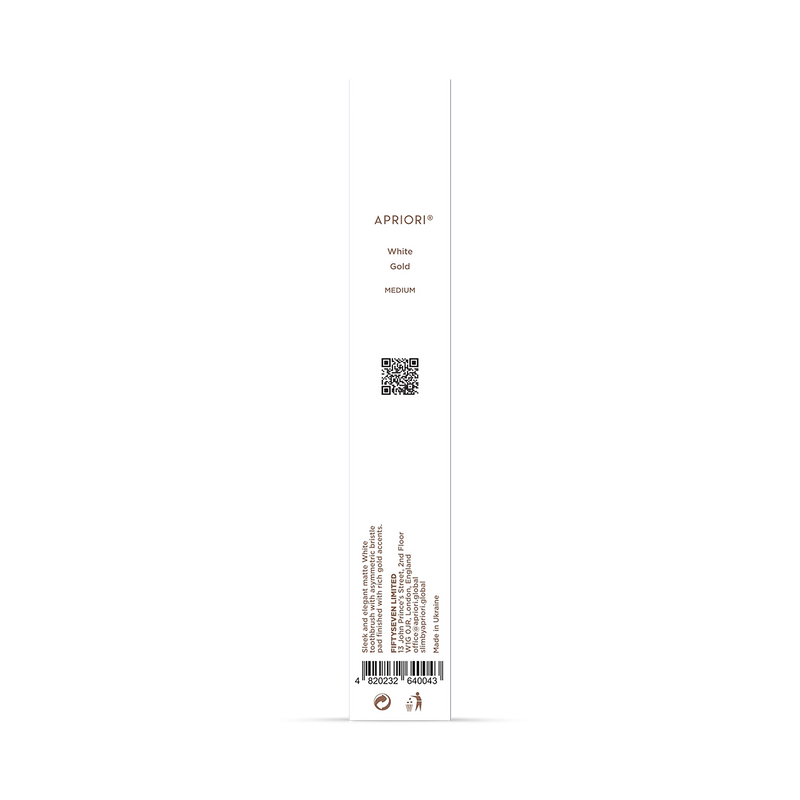 APRIORI toothbrush white gold medium (British brand)
