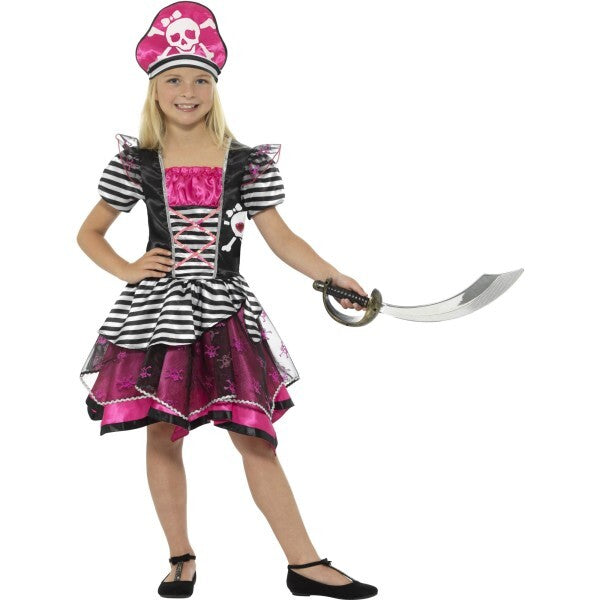 Smiffys Perfect Pirate Girl Costume dress and hat, imported from the UK