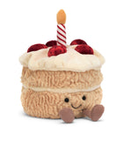 Jellycat amuseables birthday cake plush toy 16cm (British brand)