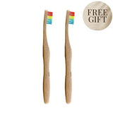 Superdrug Dr Botanicals Bamboo Toothbrush Rainbow Duo Pack Manual Toothbrush- Buy online at McGrocer