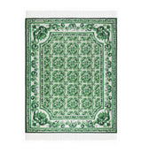 Harrods Dolce&Gabbana Casa Cashmere Verde Maiolica Fringe Throw 140cm x 180cm- Buy online at McGrocer
