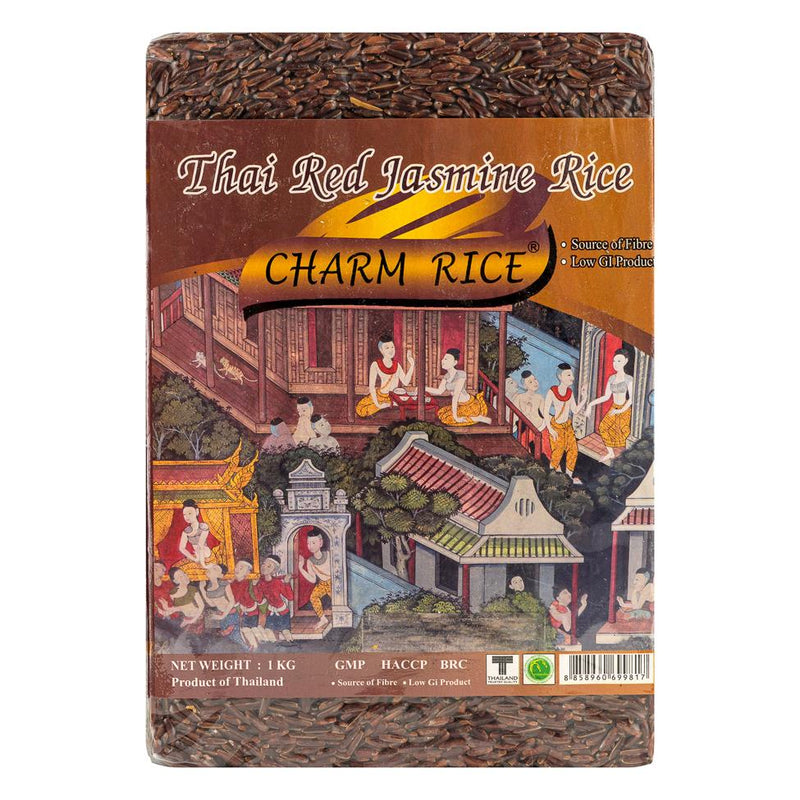 Charm Rice Thai red jasmine rice 1kg (British brand)