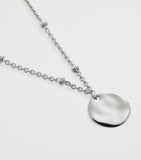 Monica Vinader sterling silver Siren Muse disc chain necklace, imported from the UK