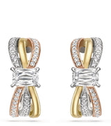 Harrods Boodles Mixed Gold, Platinum and Diamond Ribbons Earrings- Buy online at McGrocer