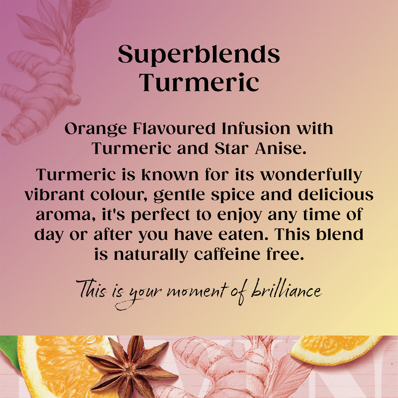 Twinings Turmeric Herbal Tea Blend 20 bags (British brand)