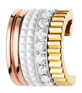 Harrods Boucheron Quatre White Edition Mixed Gold and Diamond Single Ear Clip- Buy online at McGrocer