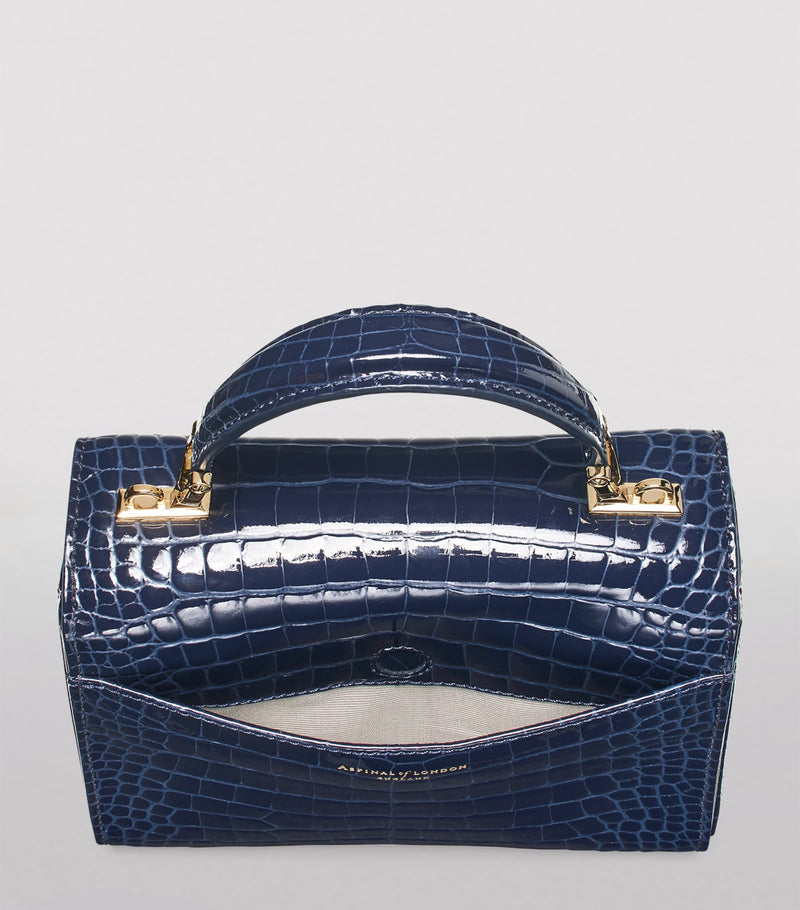 Aspinal of London Midi Mayfair top-handle bag Italian leather, imported from the UK
