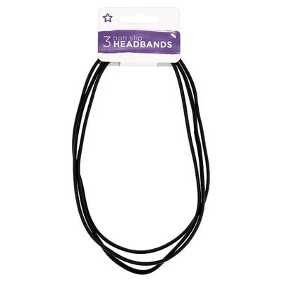 Superdrug Superdrug Mid Headbands Black Hair Bands 3 Pack- Buy online at McGrocer