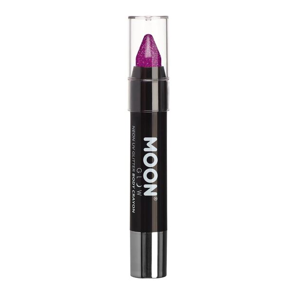 Moon Glow Neon UV Glitter Body Crayons Purple, imported from the UK