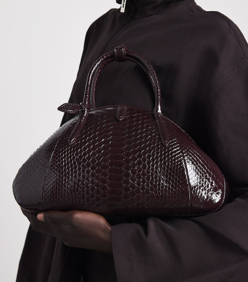 Alaïa small snakeskin top-handle purse, Italian luxury - British product