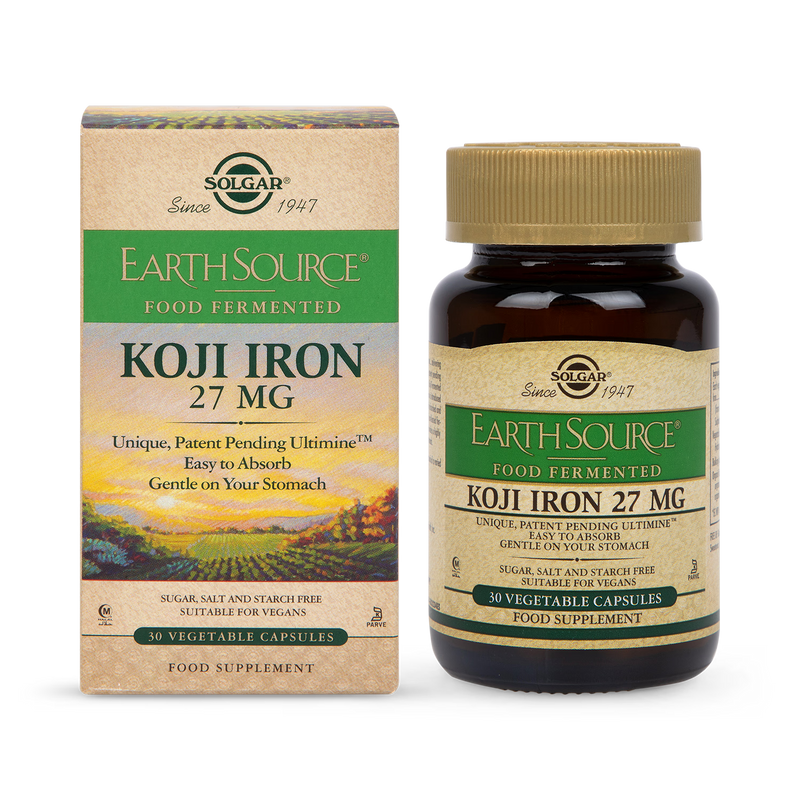 Solgar Earth Source Fermented Koji Iron capsules 30 (British brand)