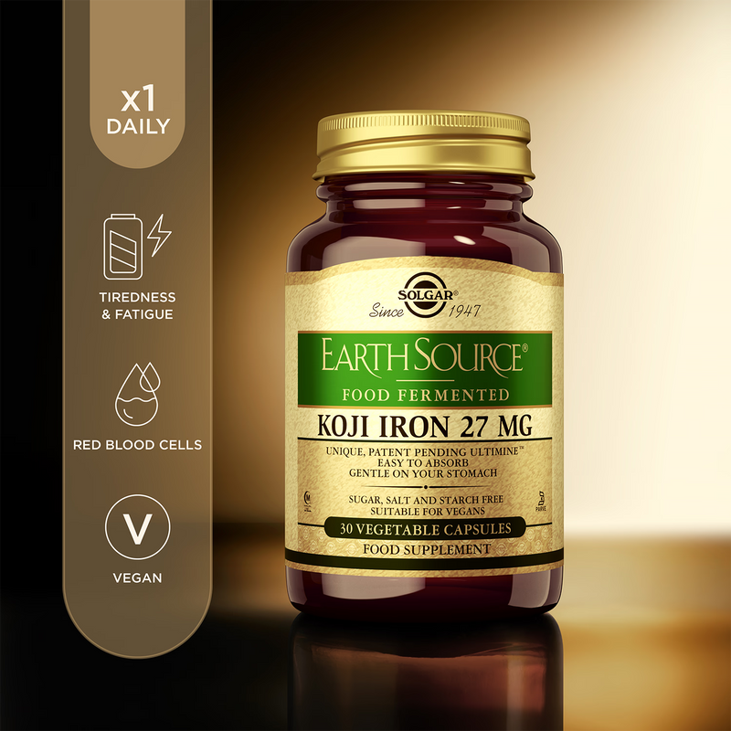 Solgar Earth Source Fermented Koji Iron capsules 30 (British brand)