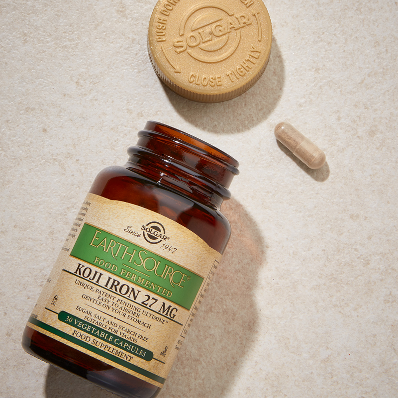 Solgar Earth Source Fermented Koji Iron capsules 30 (British brand)