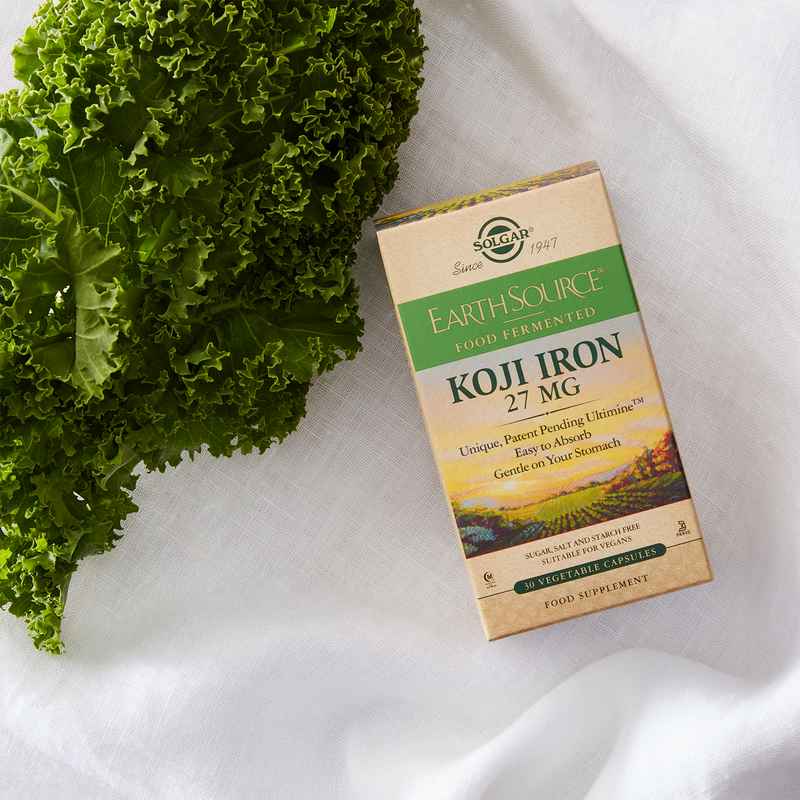 Solgar Earth Source Fermented Koji Iron capsules 30 (British brand)