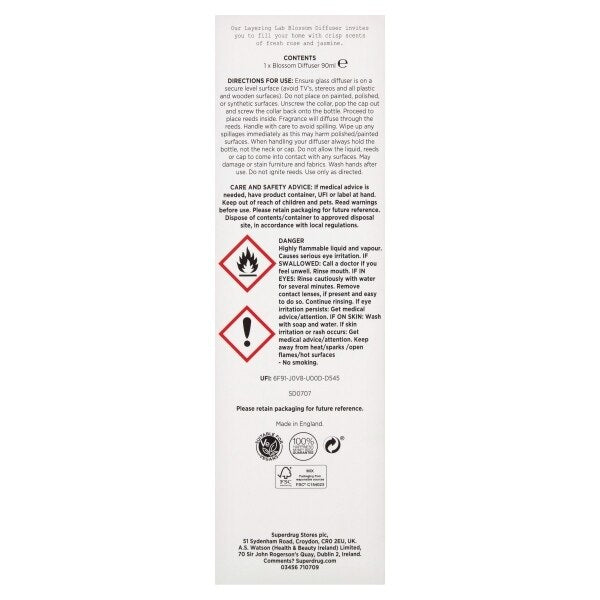 Superdrug Layering Lab Blossom 90ml Diffuser GOODS Superdrug