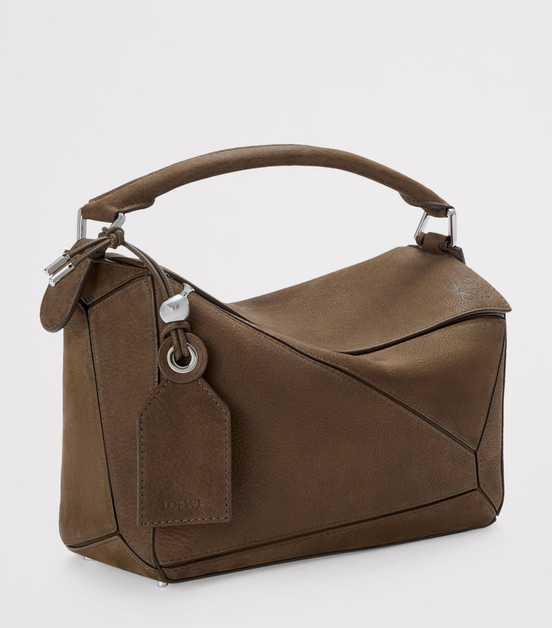 LOEWE Small Suede Featherlight Puzzle top-handle bag (British brand)
