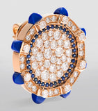 Marli New York rose gold diamond lapis lazuli earrings (British brand)