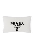 Prada Sheepskin Logo Pillow 50cm x 30cm, imported from the UK