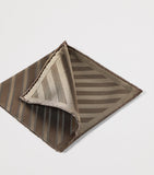 Brunello Cucinelli silk stripe pocket square, imported from the UK