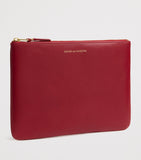 Comme des Garçons large leather zipped pouch - British product